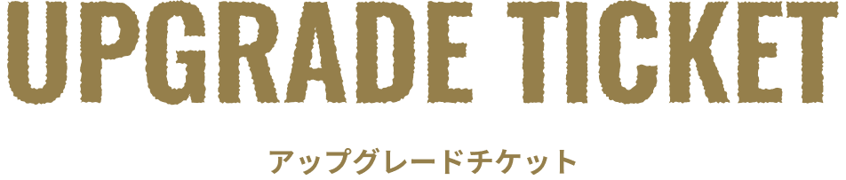 UPGRADE TICKET アップグレードチケット