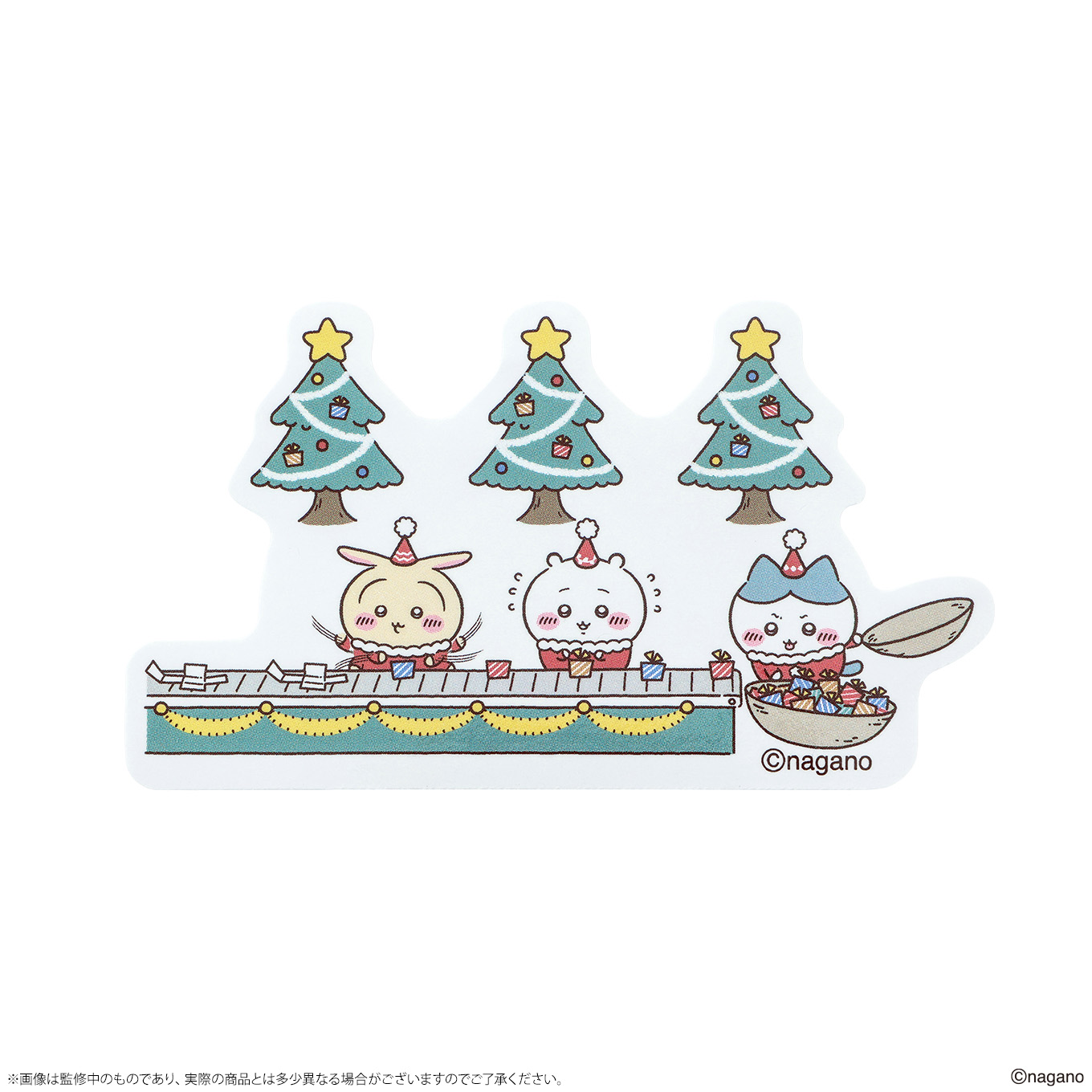 ちいかわクリスマスマーケット ビッグダイカットステッカー（サンタ