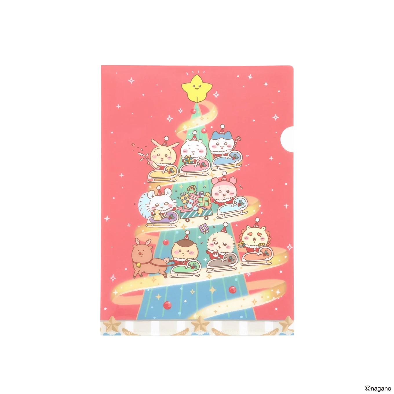 ちいかわクリスマスマーケット クリアファイル（ツリーなみんな）