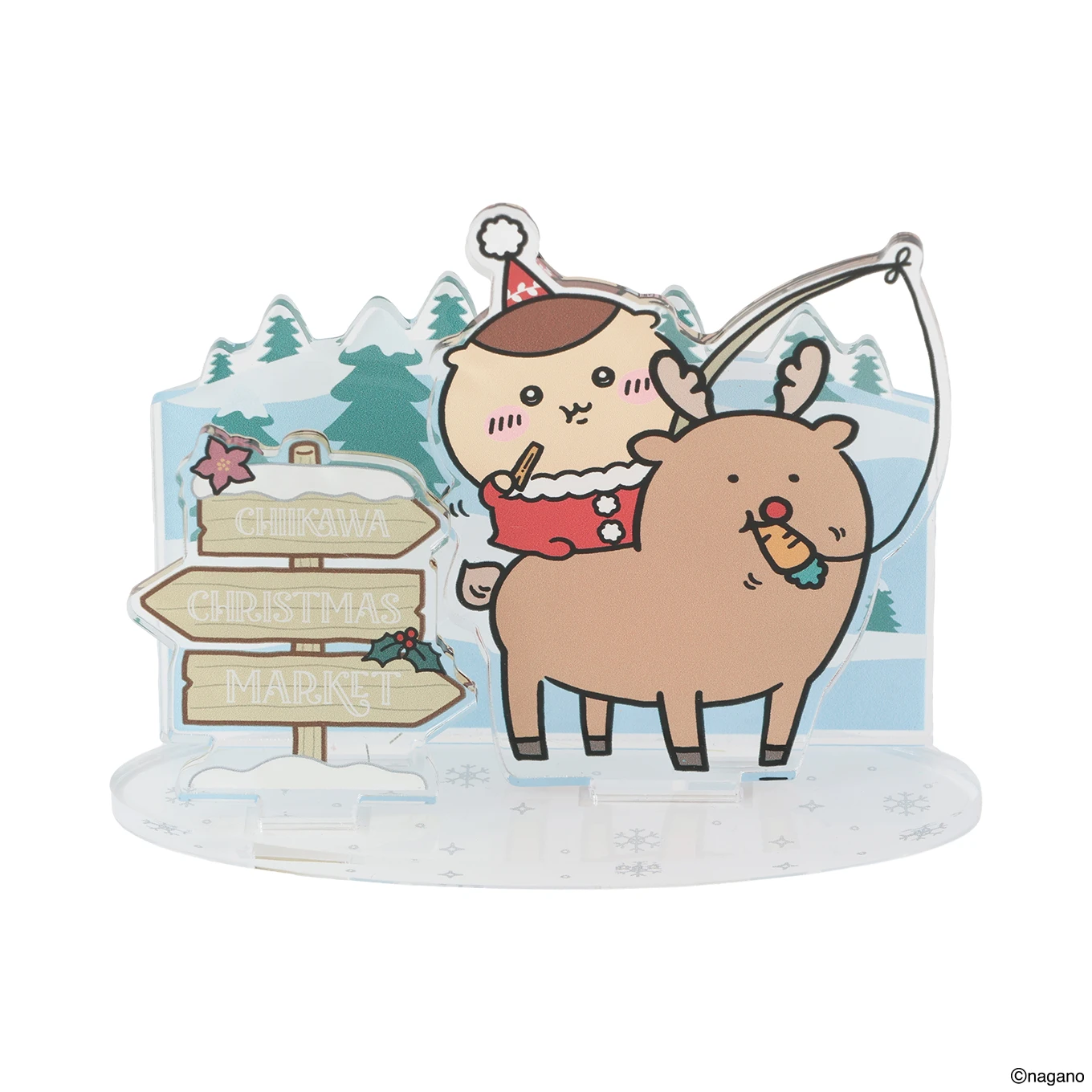 ちいかわクリスマスマーケット レイヤーアクリルスタンド（くりまんじゅうとトナカイ）
